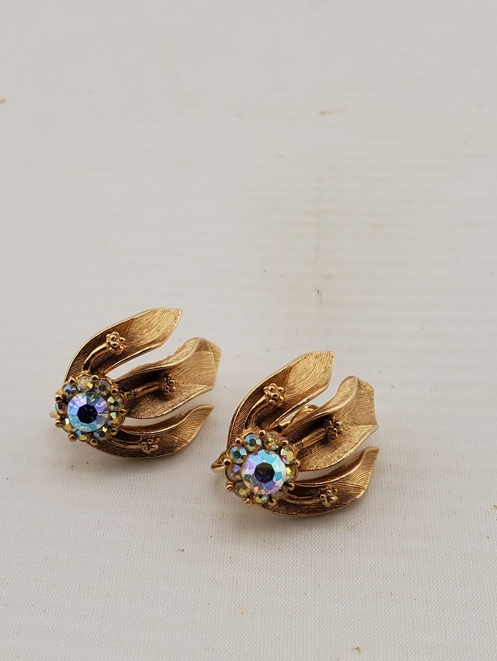 Vintage Lisner Golden AB Earrings